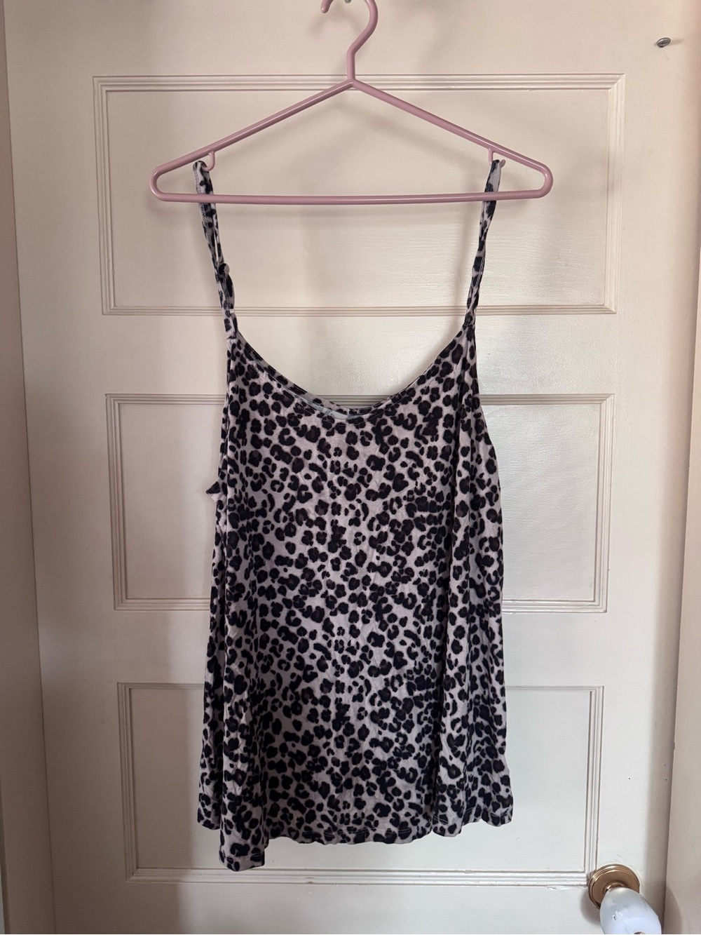 torrid Leopard Print V-Neck Cami - Black & Cream